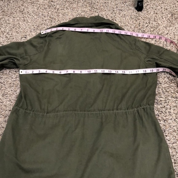 Francesca’s Collection Blu Pepper Utility Jacket Size Medium Army Green Plaid - Picture 8 of 10